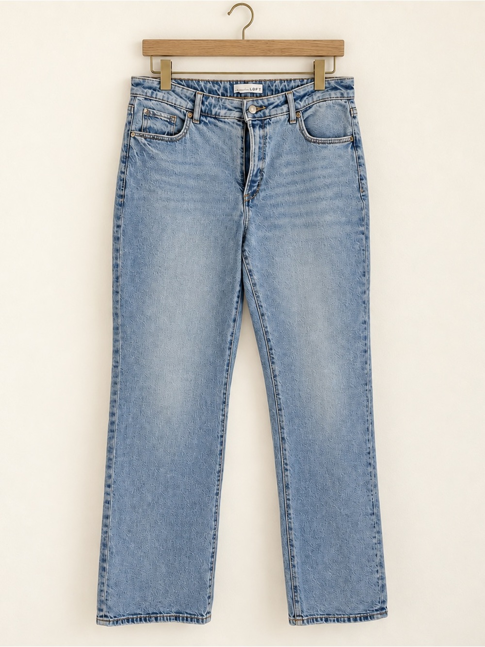 LOFT Light Blue Relaxed Straight Leg Jeans 12